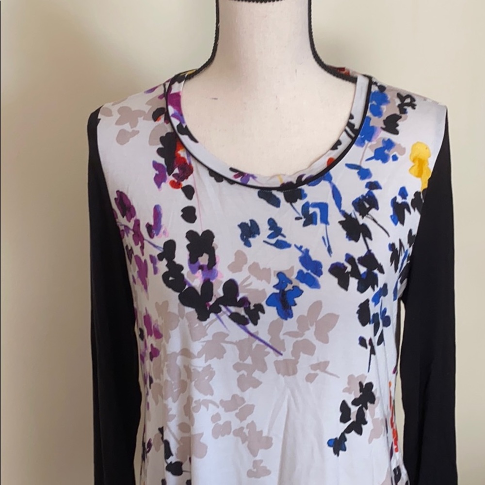 LOGO Lori Goldstein Asymmetrical Long Sleeve Top M - Picture 2 of 8